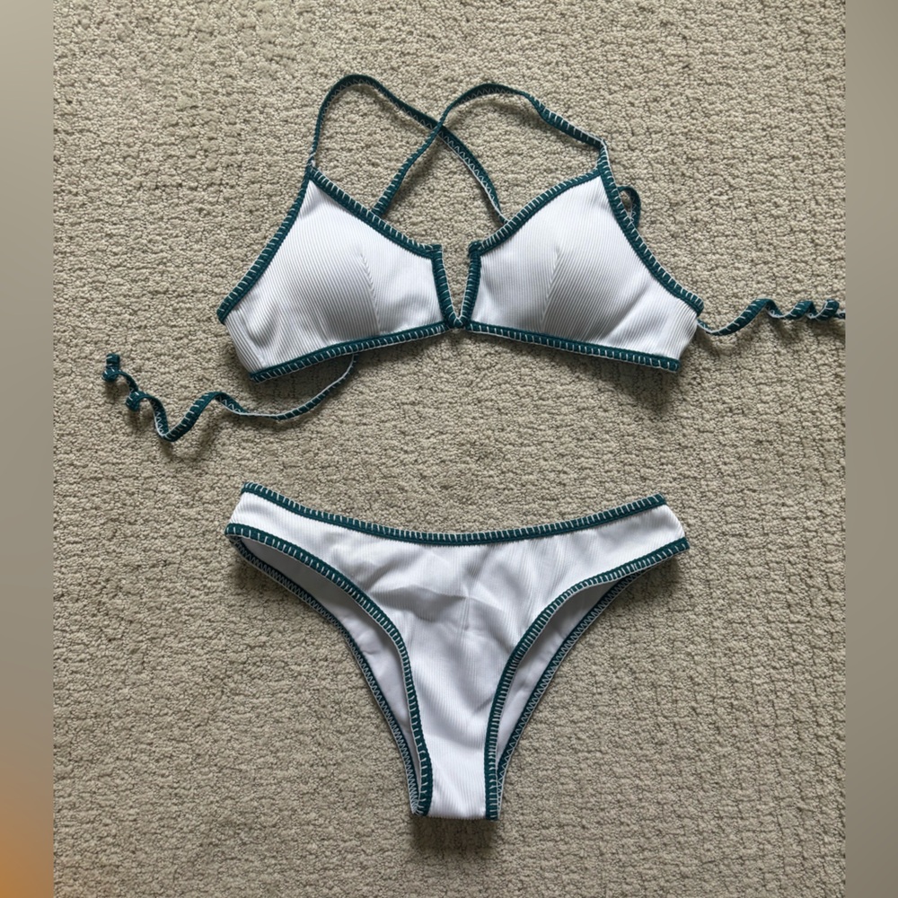 Zaful white bikini top & bottom